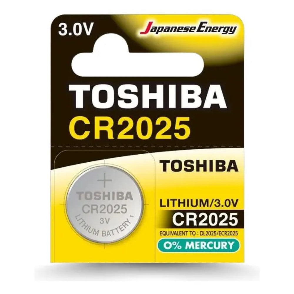 Bateria Lithium 3V 20x2,5mm CR-2025 Toshiba