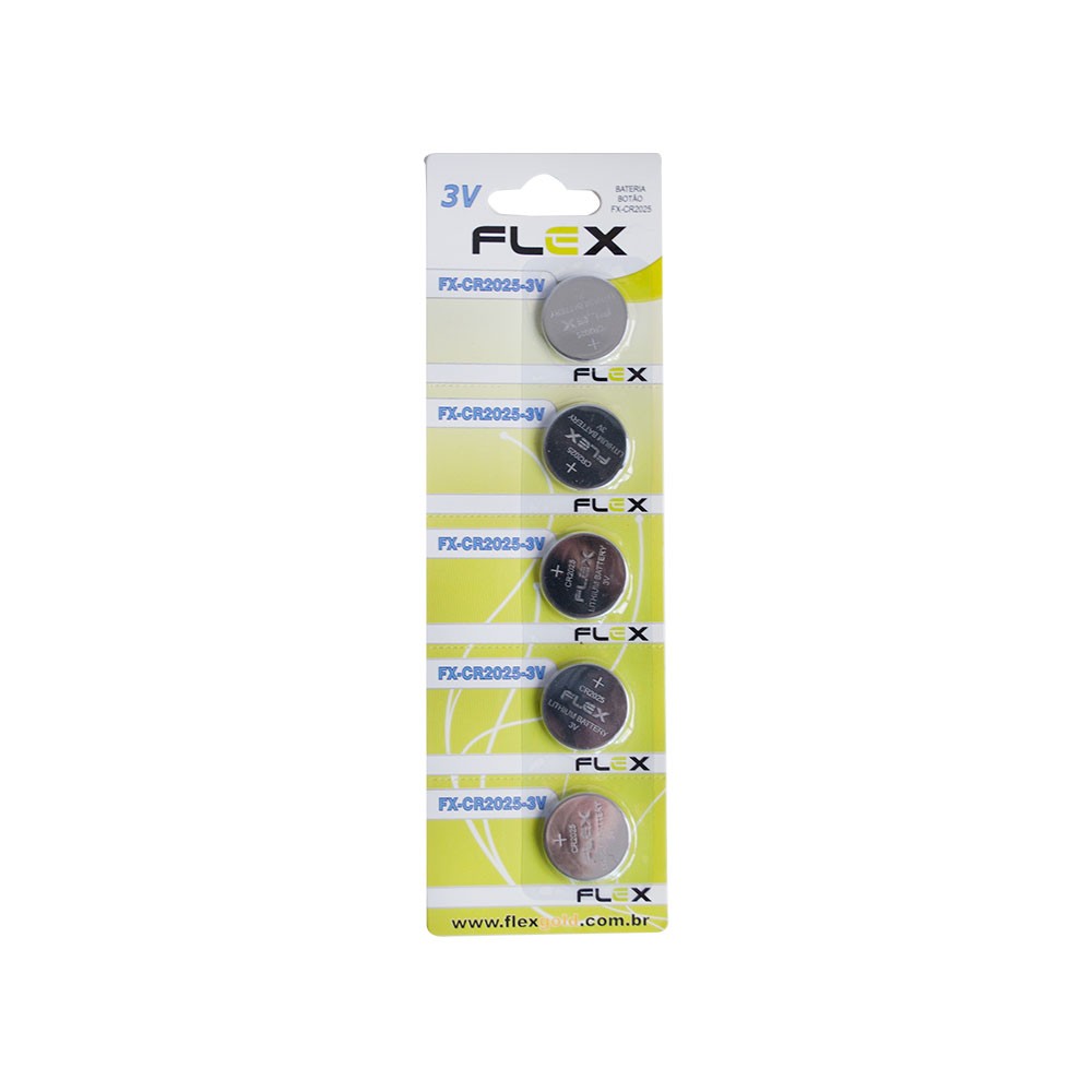 Bateria Lithium 3V 20x2,5mm CR2025 Flex
