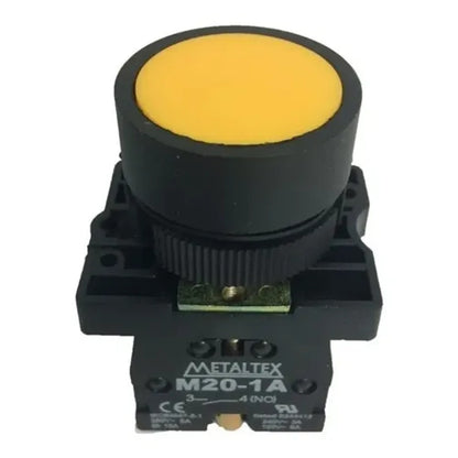 Botão Pulsador Metal P20 Amarelo M20BFRY1A