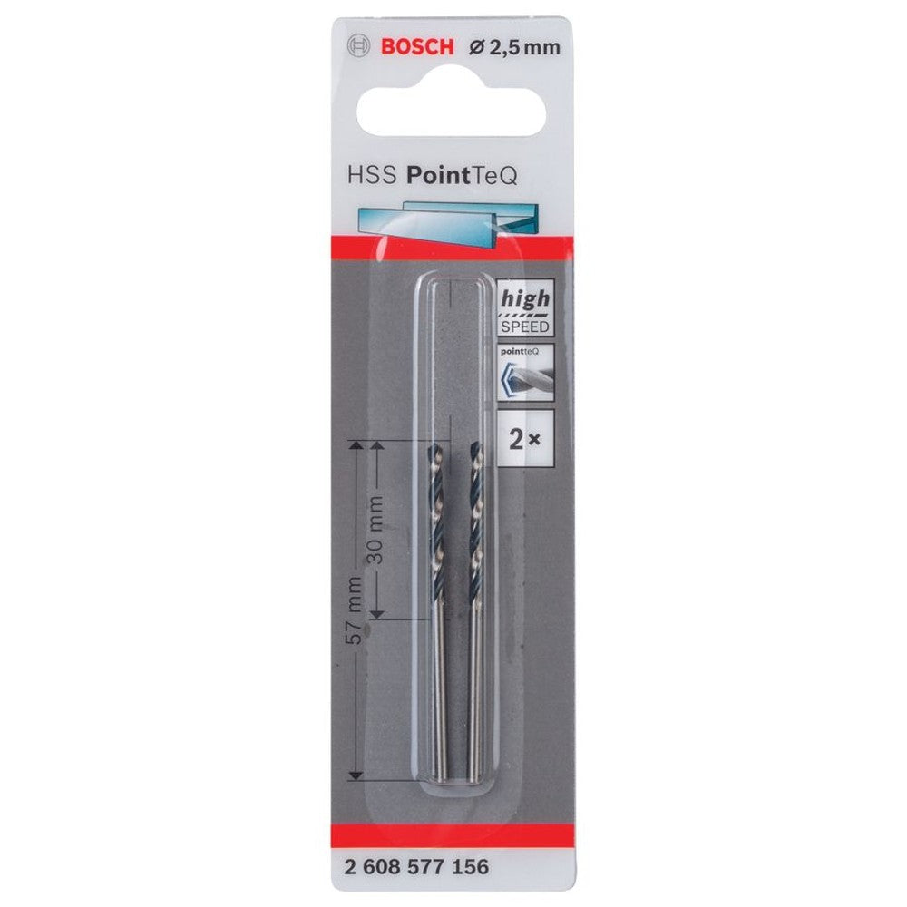 Broca Aço Rápido 2,5mm com 2 Peças Bosch