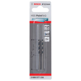 Broca Aço Rápido 2,5mm com 2 Peças Bosch