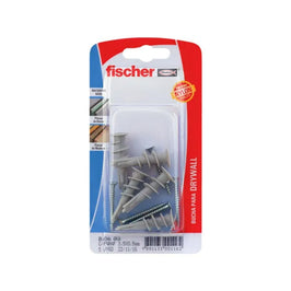 Bucha Nylon Dry GK com 5 Peças e Parafuso Cabeça Chata Fischer