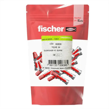 Bucha Nylon DuoPower 10 Fischer Pacote