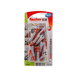 Bucha Nylon DuoPower 8x40 Cartela 10 Peças Fischer