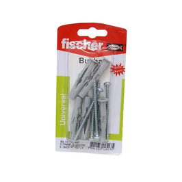 Bucha Nylon FU 8 com 5 Peças e Parafuso Fischer