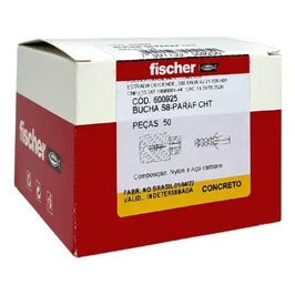 Bucha Nylon S 8 Fischer com 50 Peças