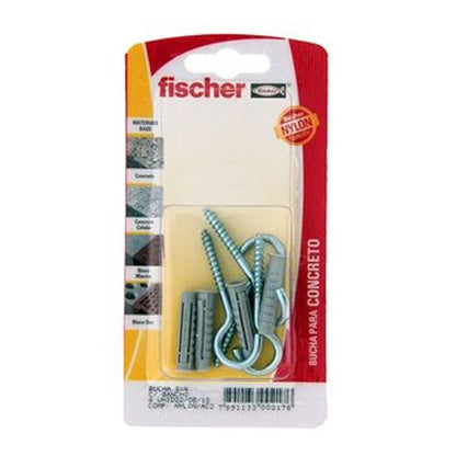 Bucha Nylon S-8 com 4 Peças Gancho Fischer