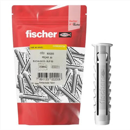 Bucha Nylon SX-10 Superior com 50 Peças para Concreto Fischer