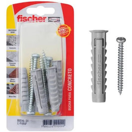 Bucha Nylon SX 8 com 5 Peças e Parafuso Fischer