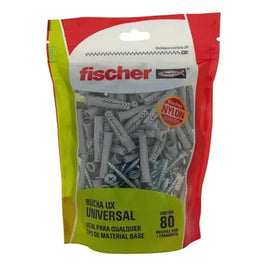 Bucha Nylon UX 6 com 80 Parafusos Cabeça Chata Fischer