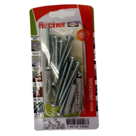 Bucha Nylon UX-6A com 10 Peças e Parafuso Fischer