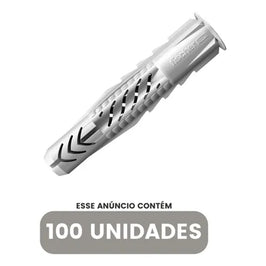 Bucha Nylon UX 8A com 100 Peças Fischer