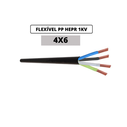 CABO HEPR FLEXIVEL 4X 6,0MM 1000V DIVIDIDO