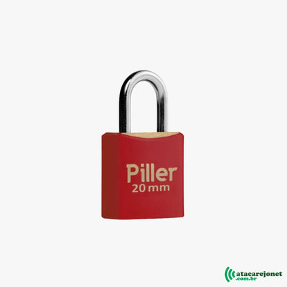 CADEADO PILLER 20MM VERMELHO