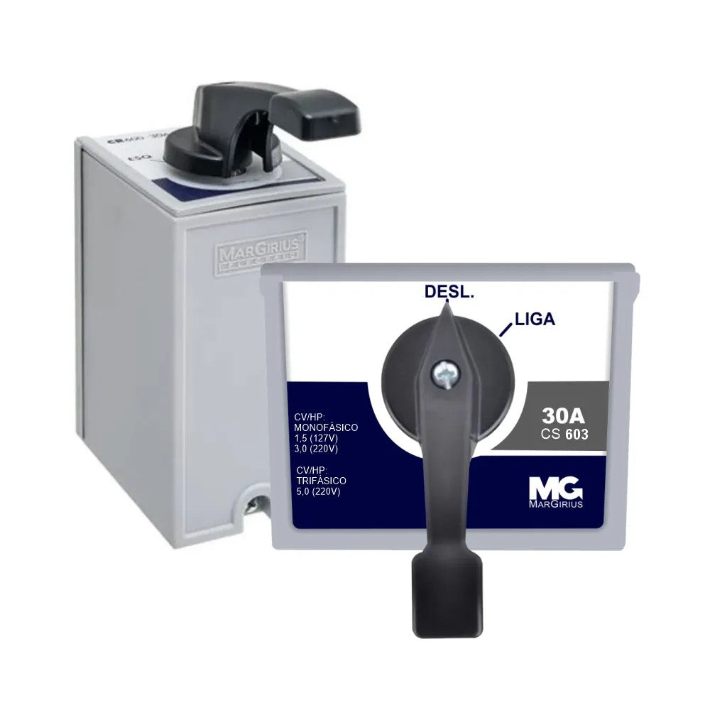 CHAVE CS603-MOTOR LIGA/DESLIGA L.30A MARGIRIUS