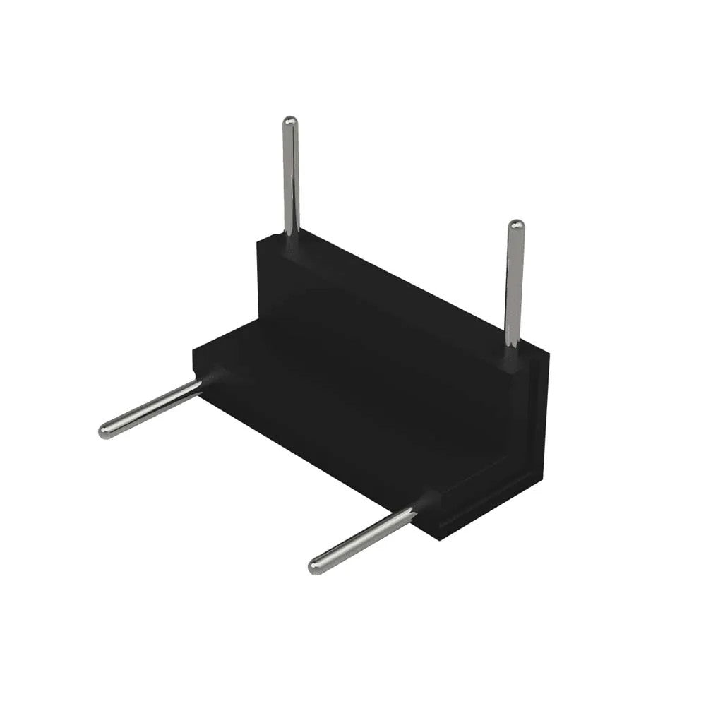 CONECTOR 90 GRAUS TRILHO INFINITY PRETO C/5 PIX ILUMINAÇÃO