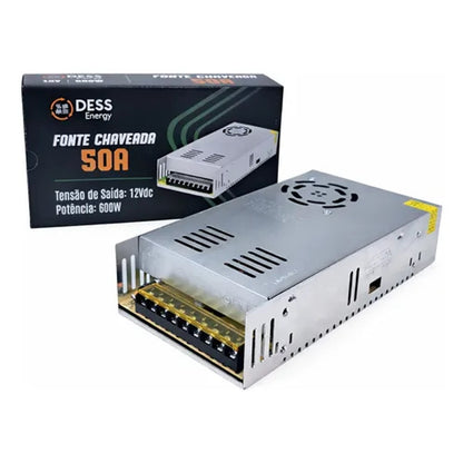 CONVERSOR ESTABILIZADO GRADEADA 12V 50A GOLD