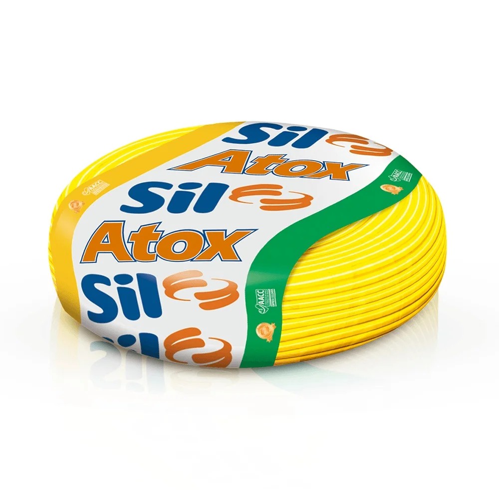 Cabo Flexível Atox 750V 6,0mm Amarelo com 100m Sil