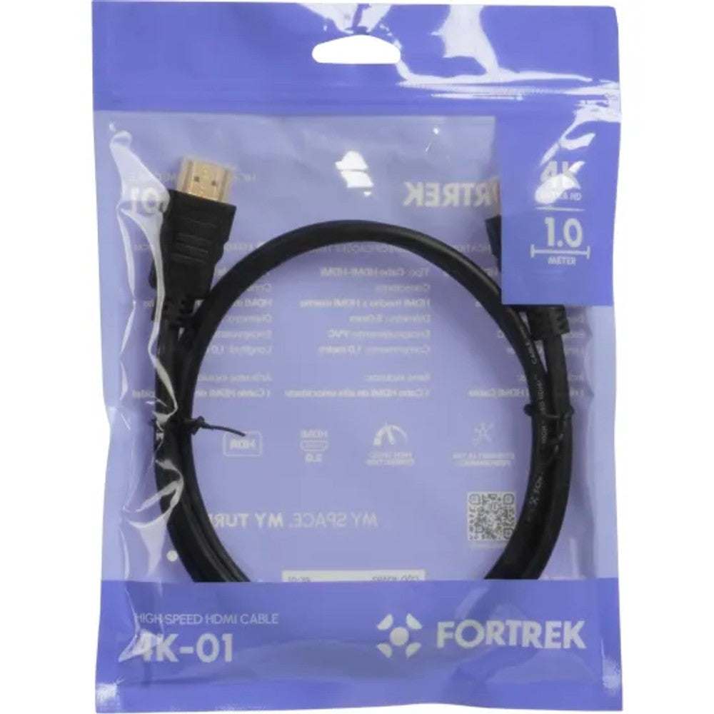 Cabo HDMI Com 1m 2.0 4K Fortrek