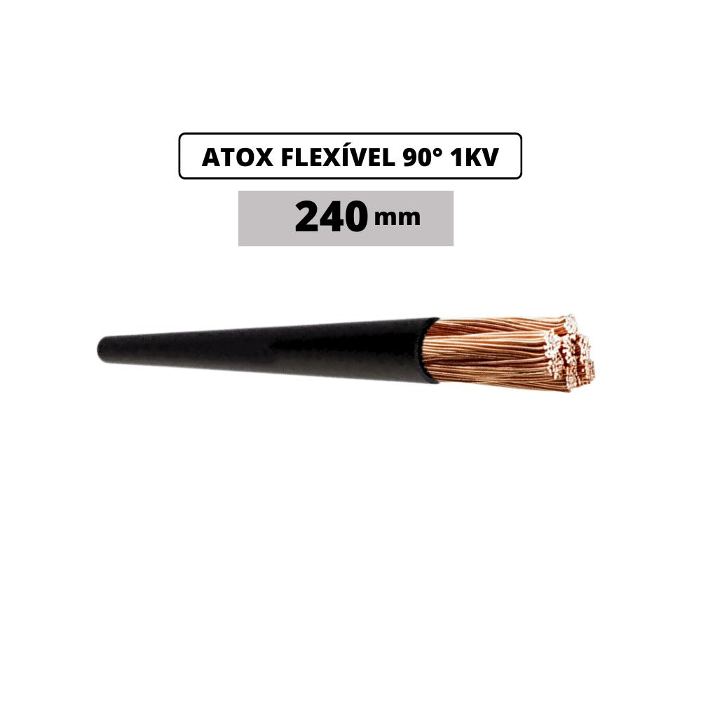Cabo HEPR Flexível Atox 1KV 240,0mm² Preto
