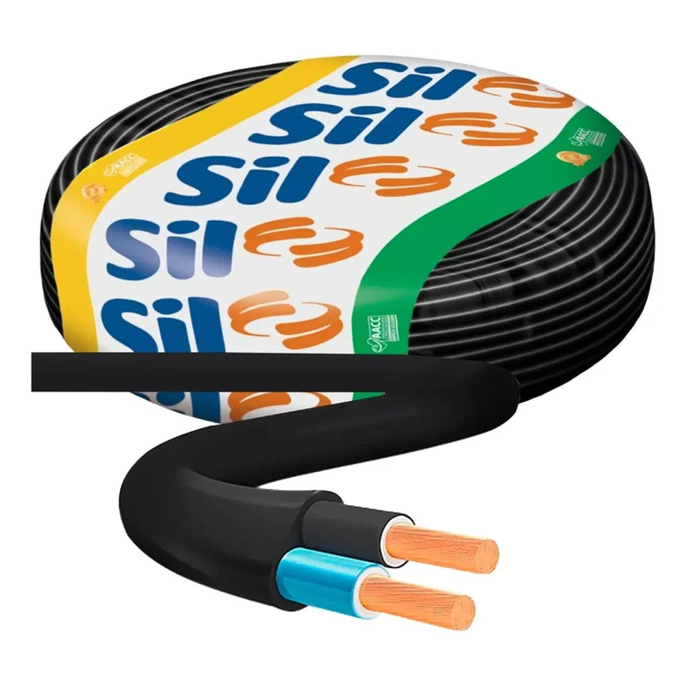 Cabo PP 2 x 1,0 mm² 500V Sil