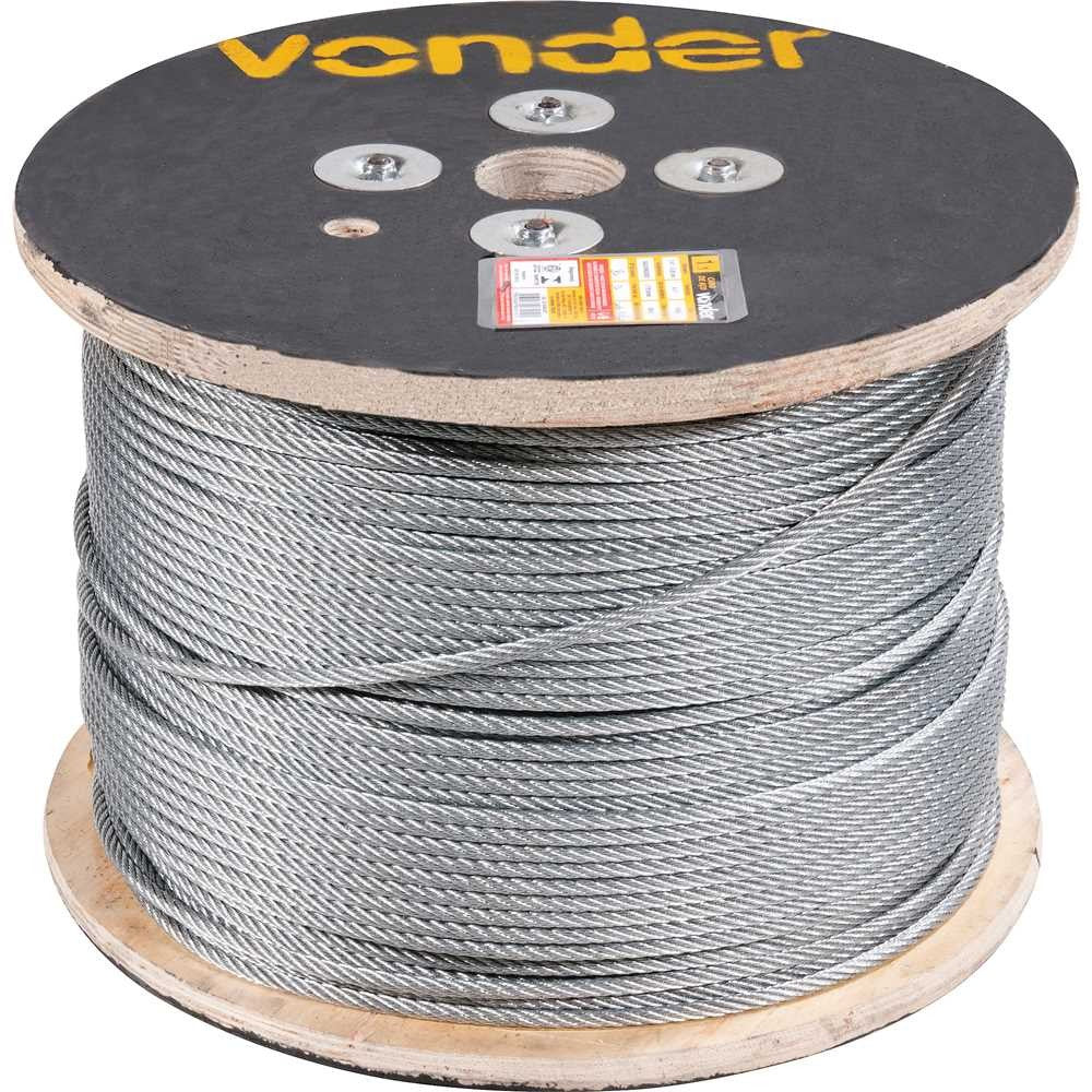 Cabo de Aço Galvanizado 6 x 7 Alma de Fibra 1/4 Polegada
