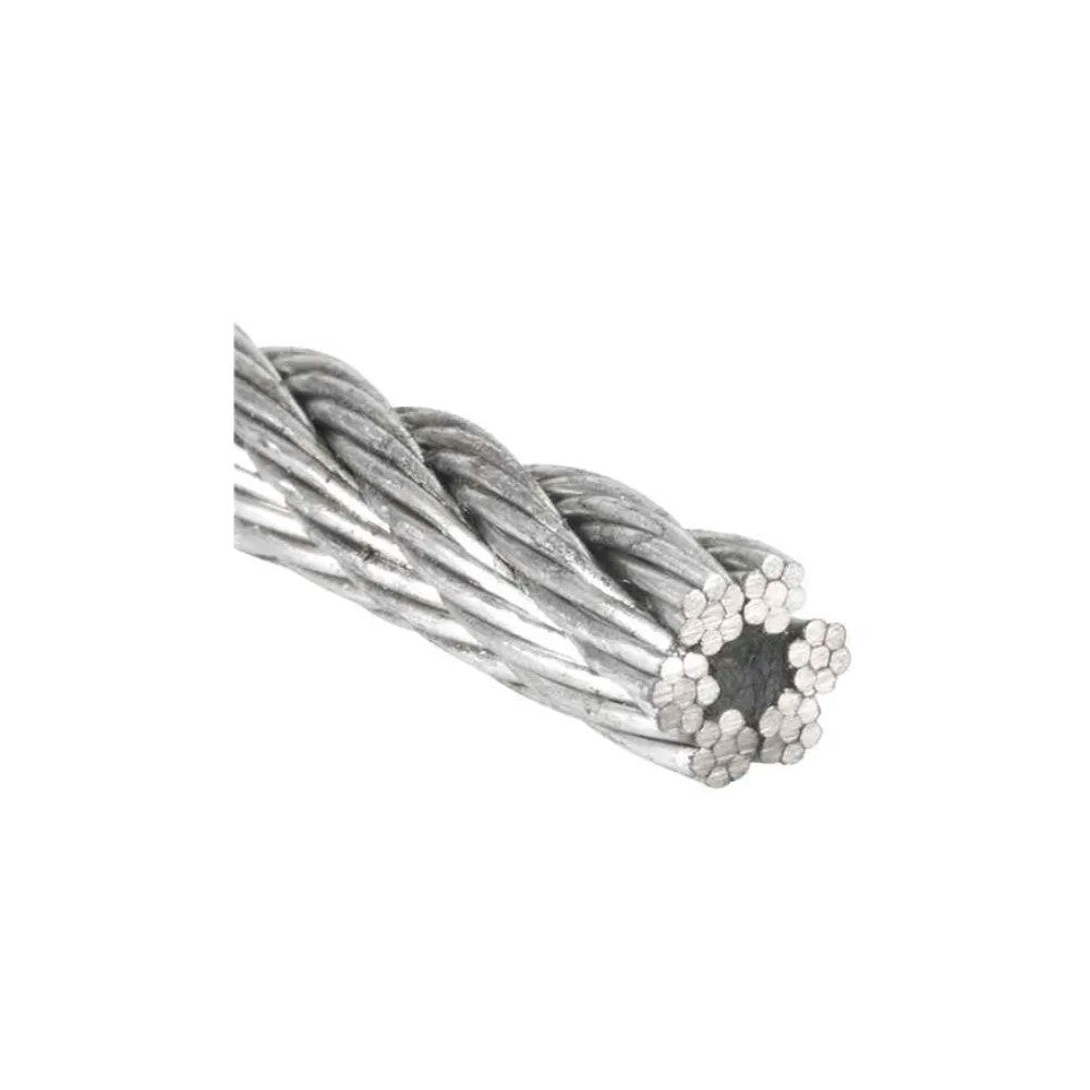 Cabo de Aço Galvanizado 6x7 Alma de Fibra 1/8 Polegada
