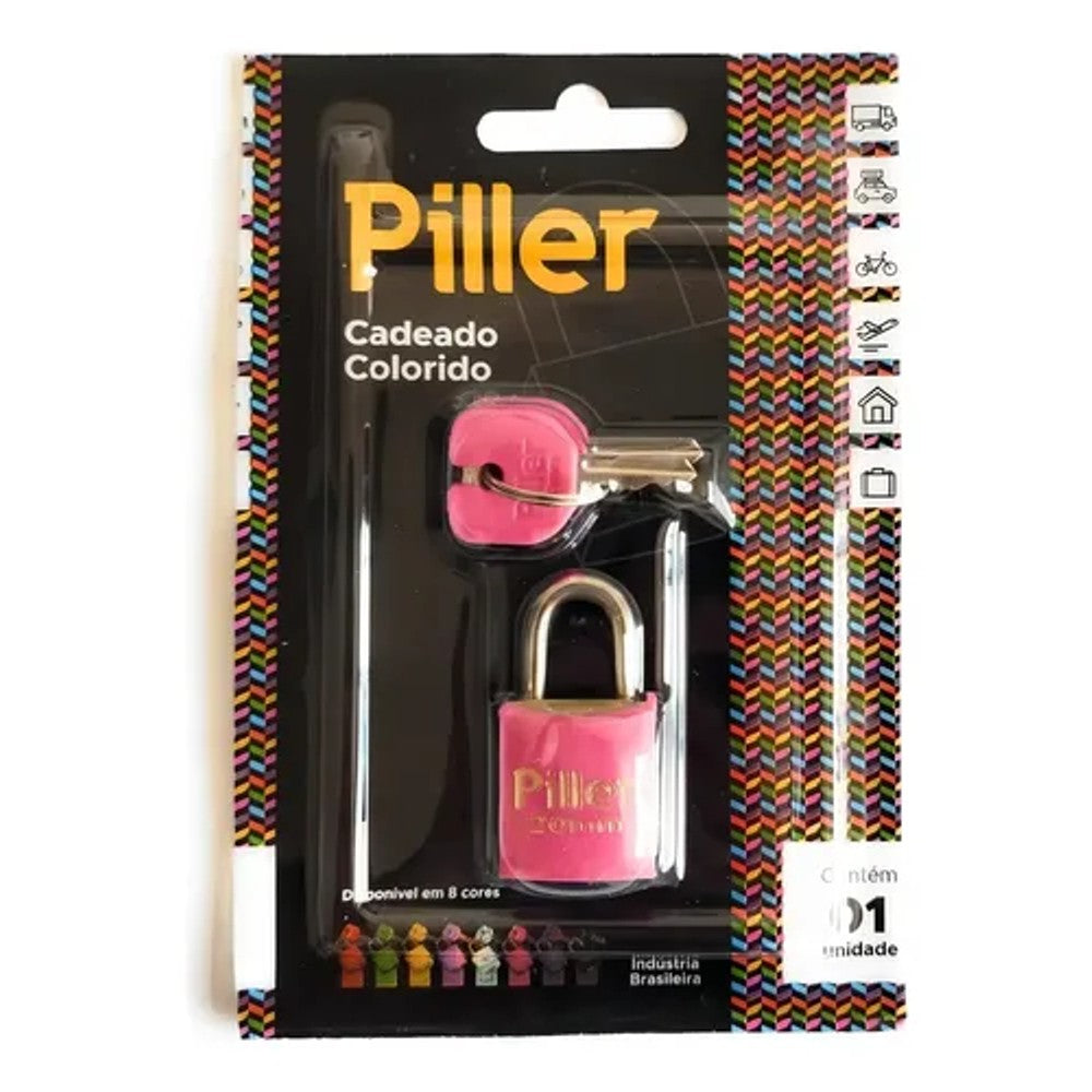 Cadeado Piller 20mm Rosa