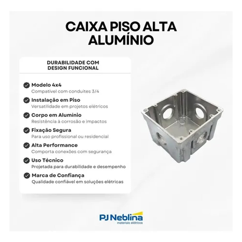 Caixa Piso 4x4 Alta Fundo 3/4 Daisa