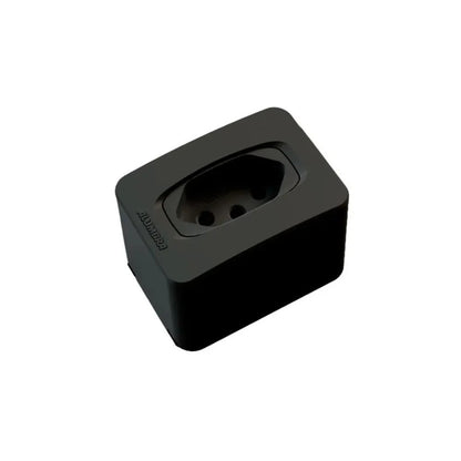 Caixa Sobrepor 1 Tomada 2P+T 20A Preto Com Placa Lunare UP