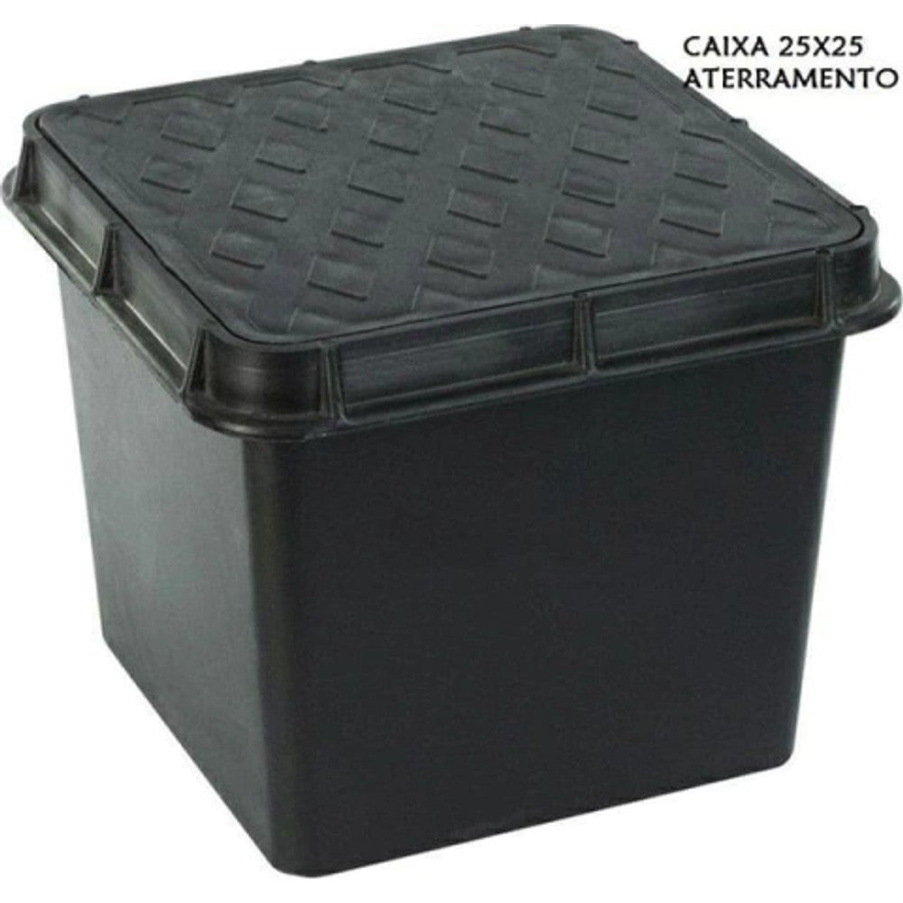 Caixa de Inspeção de Aterramento em PVC 22x25 cm com Tampa