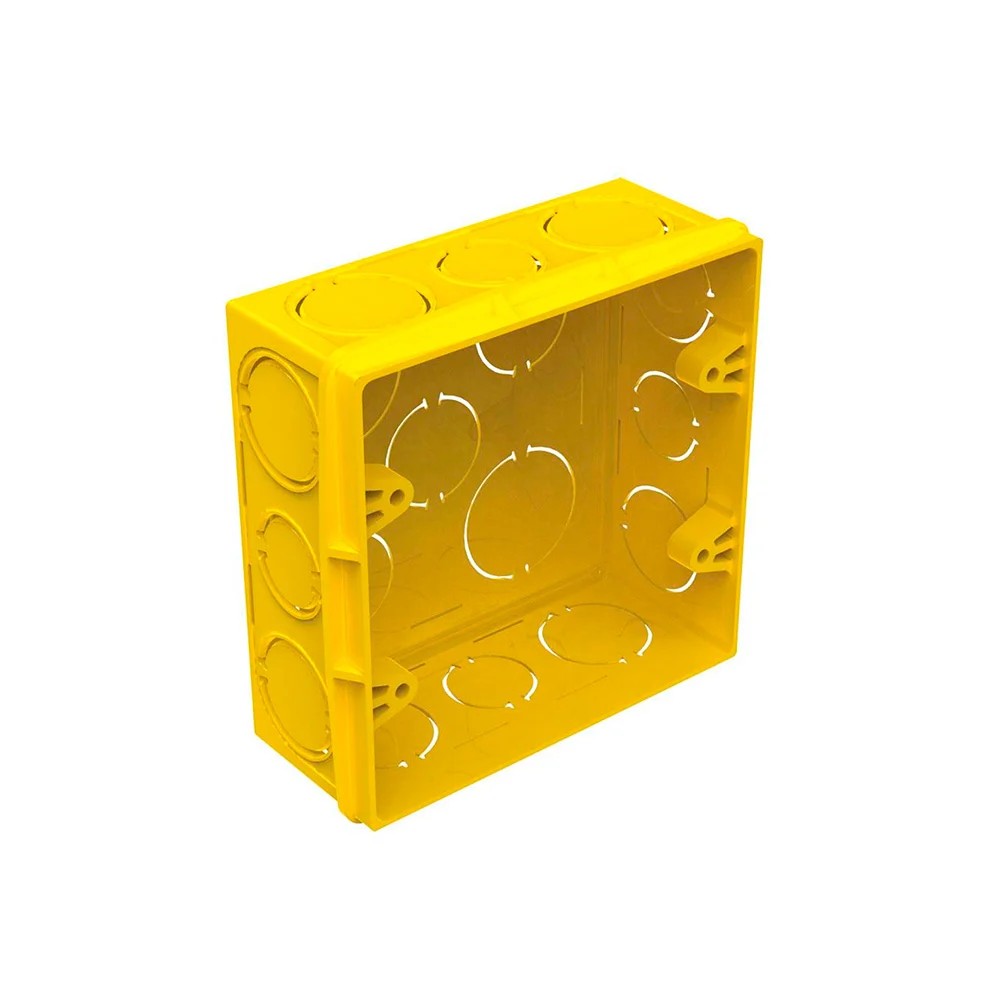 Caixa de Passagem PVC 4 X 4 Amarela Tramontina