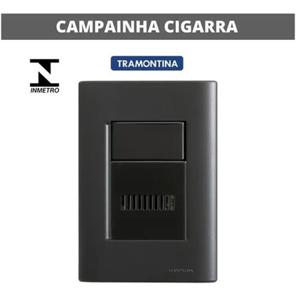 Campainha Cigarra Modelo Bivolt Grafite Tramontina Giz