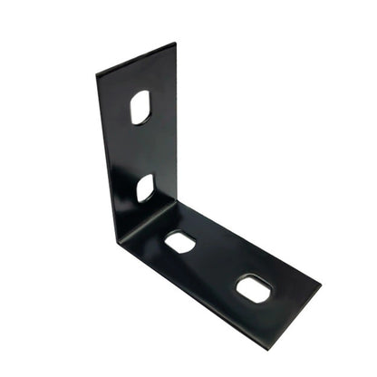 Cantoneira L 4 Furos Simples Chapa 18 para Perfil Preta