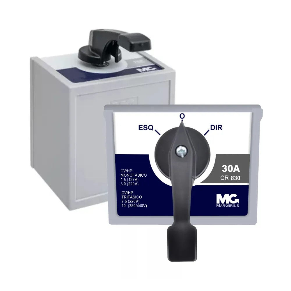 Chave Reversora MarGirius CR830 30A com Alavanca