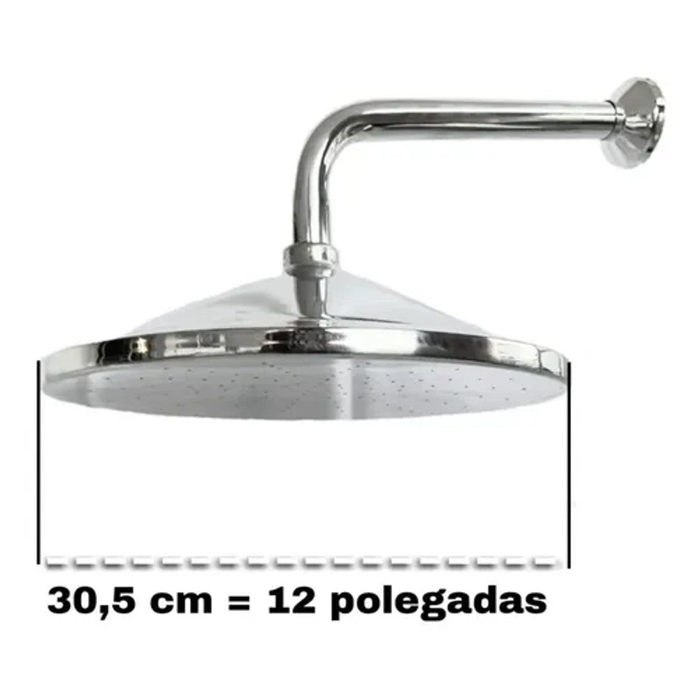 Chuveiro Ducha Fria Alumínio 12 Polegadas Duchão