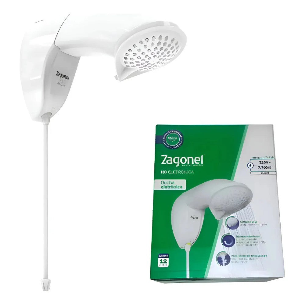 Chuveiro Eletrônico Zagonel ND 220V 7700W Branco