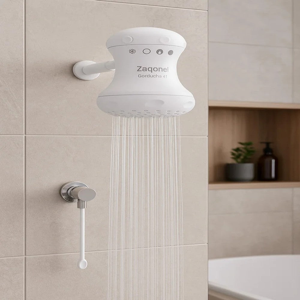Chuveiro Zagonel Gorducha 4 Temperaturas 127V 5450W Branco