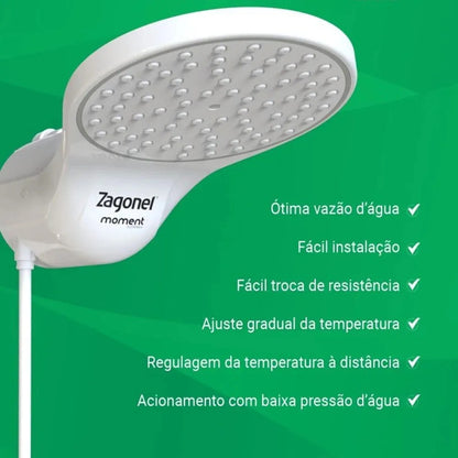 Chuveiro Zagonel Moment Eletrônico 127V 5500W Branco