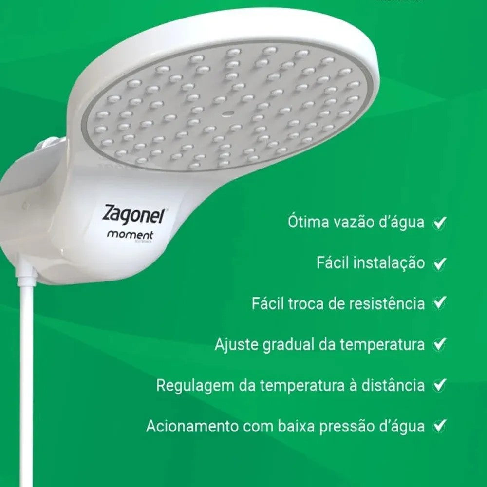 Chuveiro Zagonel Moment Eletrônico 127V 5500W Branco