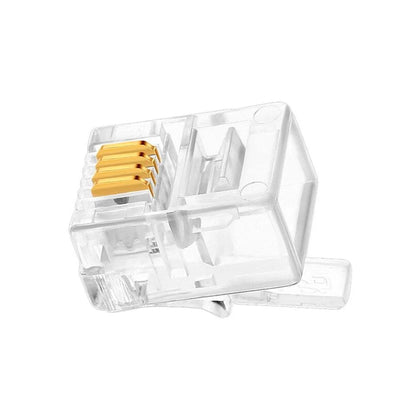 Conector RJ11 Macho 6x4 com 10 Peças