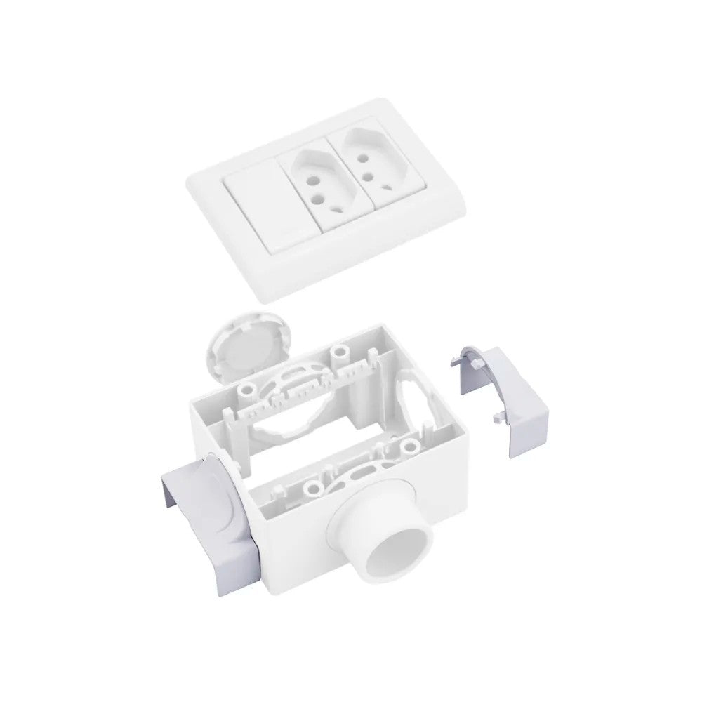Conector Saída para Canaleta 50x20 Branco Tramontina