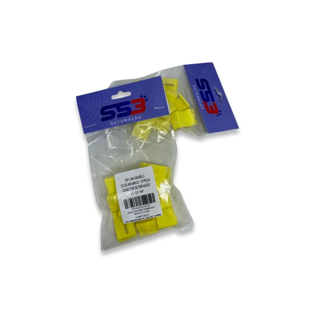 Conector de Derivação 4,0-6,0mm Amarelo T93NCU com 10 Peças