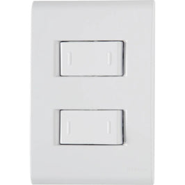Conjunto 2 Interruptores Paralelos 10A Branco com Placa Liz Tramontina