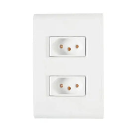 Conjunto 2 Tomadas 20A com Placa Branco Tramontina Liz