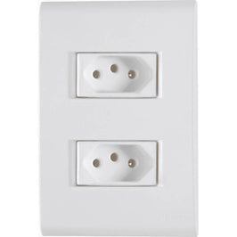 Conjunto 3 Tomadas 10A com Placa Branco Liz Tramontina