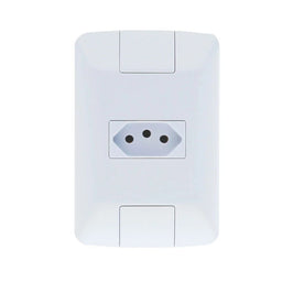 Conjunto Tomada 2 Polos e Terra 20A Branco com Placa Aria Tramontina