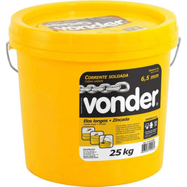 Corrente Galvanizada 6,4 mm x 1/4 Polegada Vonder