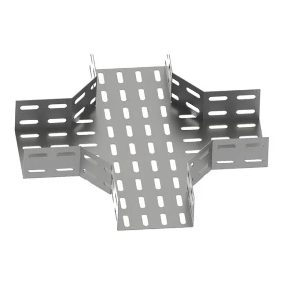 Cruzeta Horizontal 90 Graus 300x100 para Eletrocalha Aço Galvanizado