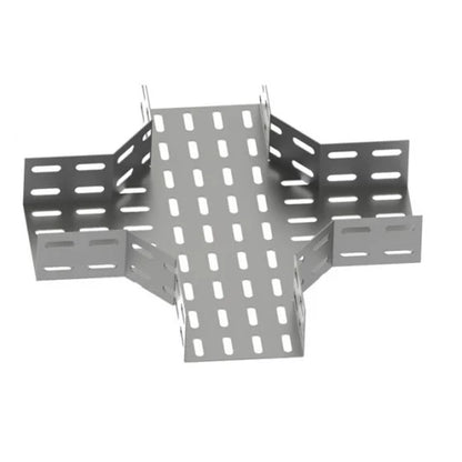 Cruzeta Horizontal 90 Graus 300x100 para Eletrocalha Aço Galvanizado